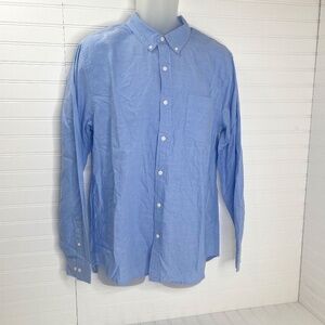 NWT Hawker & Rye Elemental Long Sleeve Oxford Shirt Blue Large